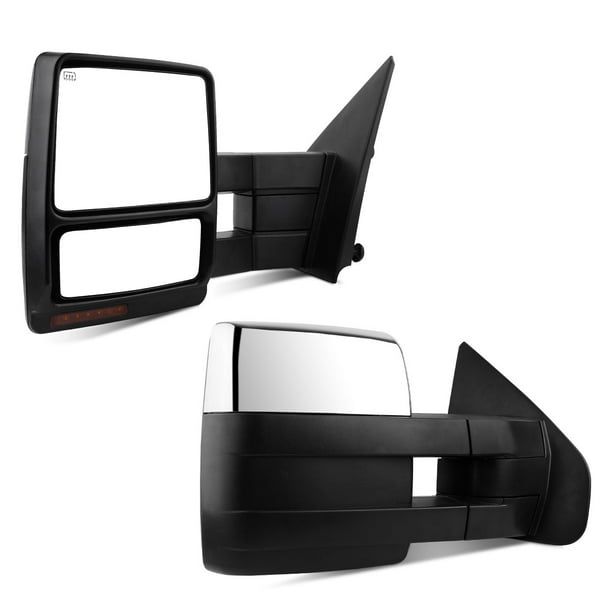 Left+Right 2007-2014 Ford F150 Power Heated+LED Signal+Puddle Light View Mirrors